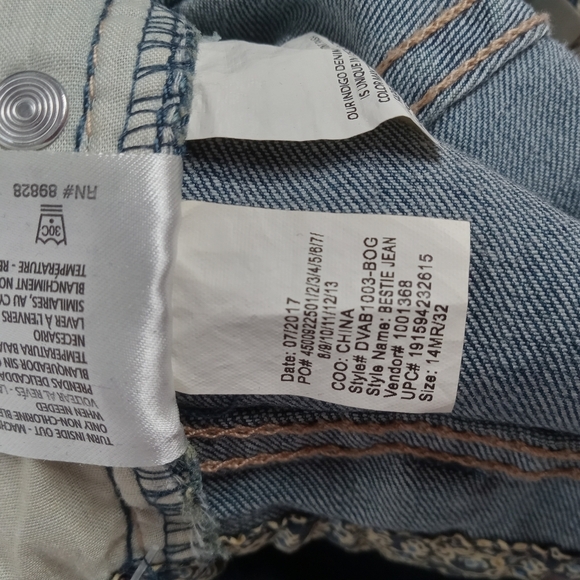 VINTAGE AMERICA BLUES WOMEN'S BLUE JEANS SIZE 14R NWT‎ WAIST MEASURES 19.5" - Picture 13 of 16